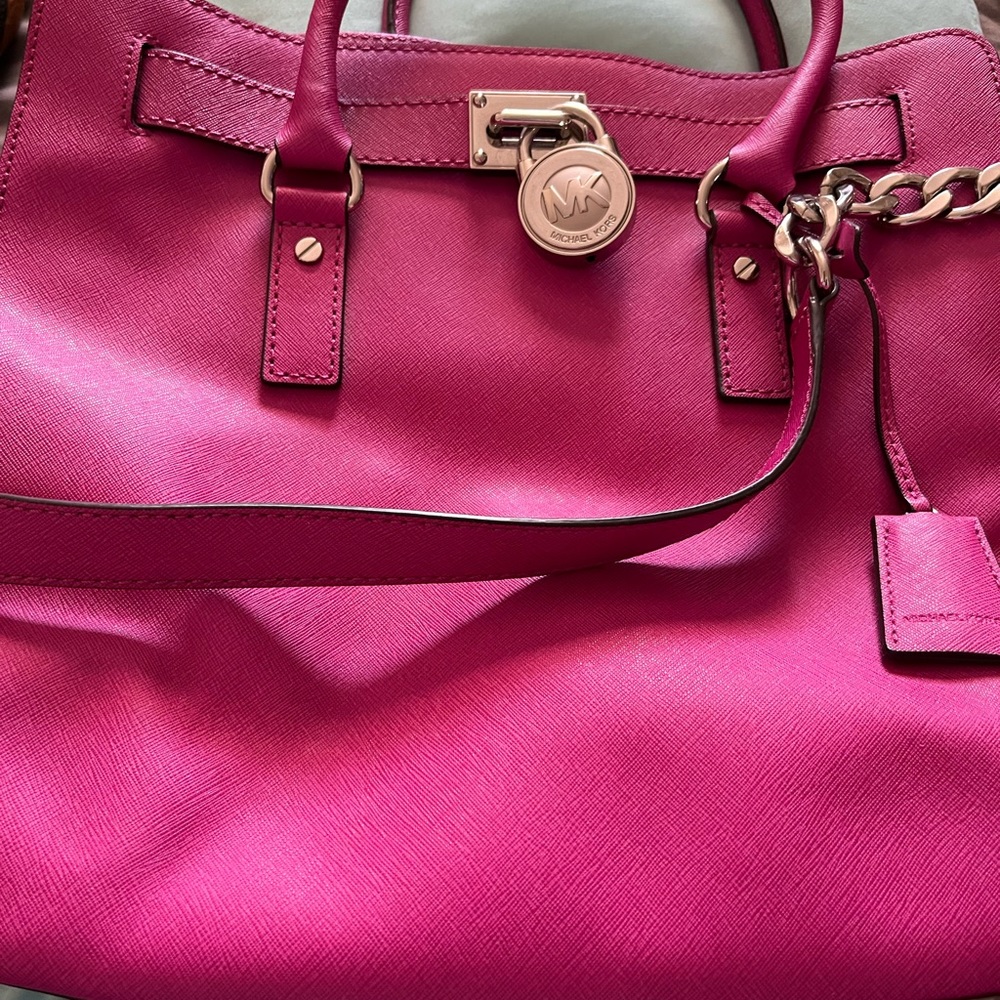 Large fuchsia MK purse